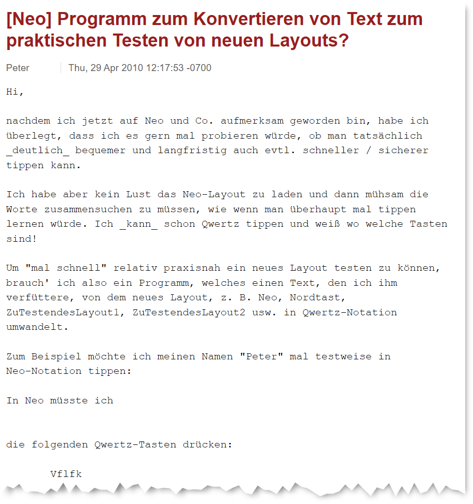Neo Mailingliste Layout Tester